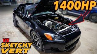 1400hp s2000 vs SKETCHY VERT on Texas Streets!