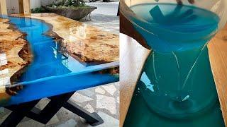 10 Awesome Epoxy Resin Table Top DIY Woodworking Creative Ideas |Live Edge River Table Countertops