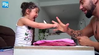 father and daughter with Happy Stone Scissor Cloth