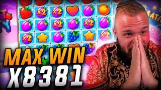 Streamer RECORD Win x8300 on Fruit Party Slot - TOP 10 BEST WINS OF THE WEEK !