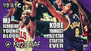Kobe Bryant vs Michael Jordan Highlights (1998 All-Star Game) - Kobe Excited Playing against MJ!