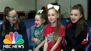 Dads Break Out Their Own Cheerleading Routine To Support Their Daughters | NBC Nightly News