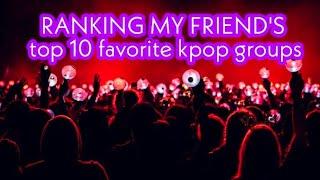 RANKING MY FRIEND'S (@gucchaee) TOP 10 FAVORITE GROUP (in my opinion)