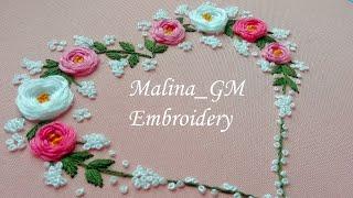 Flower Heart |Hand Embroidery |Top stitches |Design by malina_gm