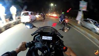 RACING in NIGHT Traffic | R15 V3 vs RS200 | Street Race