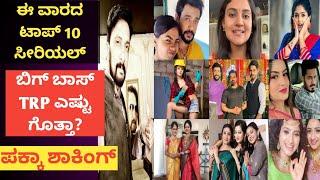 TRP OF WEEK 24 | TOP 10 KANNADA SERIALS OF THIS WEEK| COLORS KANNADA biggboss Kannada aravind divya