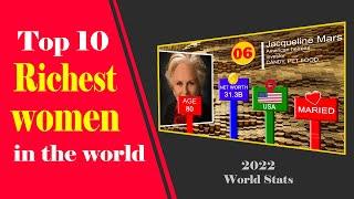 Top 10 Richest Women in the World 2022 3D Update | World Richest women information | world stats