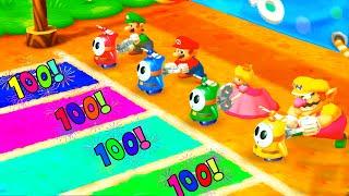 Mario Party The Top 100 Minigames Luigi vs Mario vs Peach vs Wario  Master