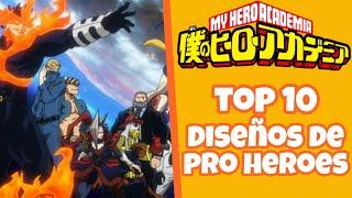 Top 10 Mejores Diseños de Héroes Profesionales de Boku No Hero Academia