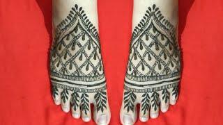 VERY EASY SIMPLE HENNA MEHNDI DESIGN FOR FEET || LEG MEHENDI DESIGN || पैरों के लिए मेहँदी डिज़ाइन