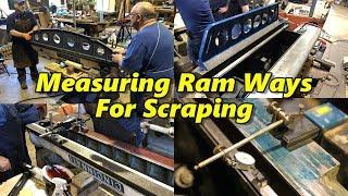 Inspecting & Measuring 36"  Cincinnati Shaper Ram Ways