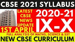 CLASS 10 CBSE LATEST 2021 UPDATED SYLLABUS || LATEST CBSE UPDATE NEWS OF CURRICULUM