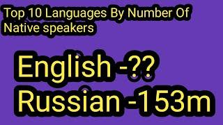 top 10 Languages By Number of native speakers |languages |Amazing Things |