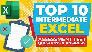 Top 10 Intermediate Excel Assessment Test Questions and Answers