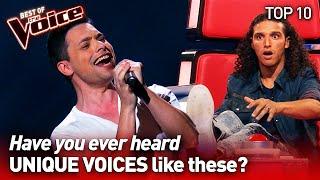 Incredibly UNIQUE VOICES on The Voice | TOP 10