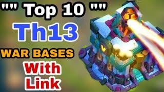 TOP 10 TH13 WAR BASE WITH *COPY LINK* | Best Town Hall 13 War Base | Clash of Clans
