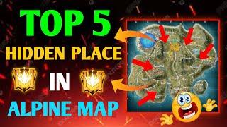 Top 5 Best Hidden Place In Alpine Map | Alpine Hidden place in Free fire | Rank Push Tips and Tricks