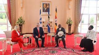 President Museveni receives Israel Prime Minister Natenyahu at State House Entebbe