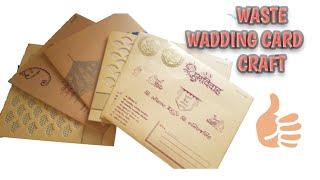 Waste out of best | waste wedding card craft ideas | easy and simple for kids |