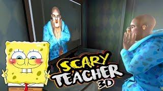 A PROFESSORA FICOU CARECA! Bob Esponja no Scary Teacher 3D