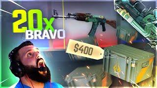 OPENING 20 BRAVO CASES!!! Valve vs DaddySkins!