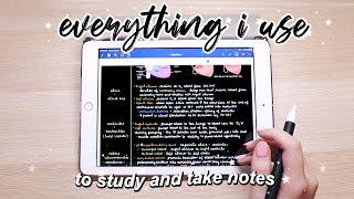 Everything I use to study and take notes (2020) - iPad apps & accessories