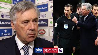 Ancelotti on Everton's disallowed goal and being sent off! | Everton 1-1 Man Utd