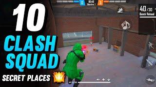 TOP 10 CLASH SQUAD SECRET PLACES FREE FIRE | CLASH SQUAD TIPS AND TRICKS 2021 - GARENA FREE FIRE