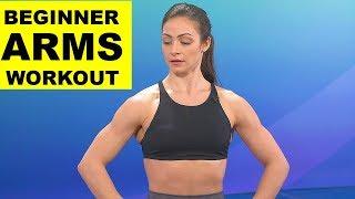 Beginners Workout for Toned Arms, 10 Minute Quick Easy Fitness / Lean Arm Exercises at Home