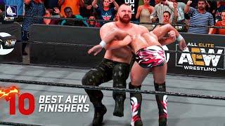 Top 10 Greatest AEW finishers! in WWE 2K