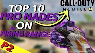 TOP 10 PRO NADE SPOTS ON CODMOBILE! (Fire Range Map) P2