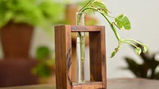 Simple test tube planter for table top and wall design/ diy/ botanical woman