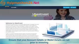 "ubexinvest.com" Review Analysis by hyipmonitors24.net