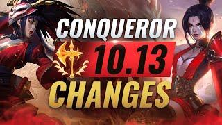 NEW CHANGES: Conqueror NERFS Coming in Patch 10.13 (RIP Top Lane?) - League of Legends