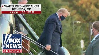 Trump arrives at Walter Reed after testing positive for coronavirus