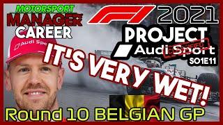 PROJECT AUDI | #11 - It's Very Wet! | F1 2021 Motorsport Manager Career | Round 10 S01E11