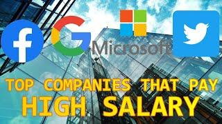 Top 10 Companies that pay High Salary