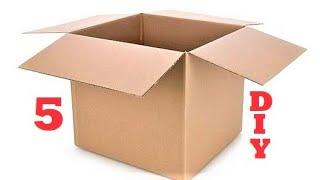 5 Reuse Ideas Of Empty Cardboard Carton | Best Out Of Waste