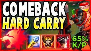 MID LANER IS INTING? NO PROBLEM I CARRY | League of Legends Singed Top Full Gameplay Commentary