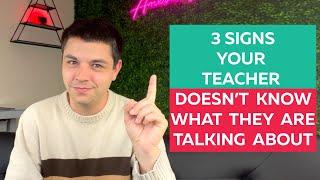 FIND THE BEST ENGLISH TEACHER  - 3 Signs an English Teacher Doesn't Know What They Are Talking About