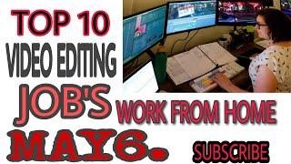 #TOP10 TOP 10 VIDEO EDITING JOBS WEBSITES WORK FROM HOME