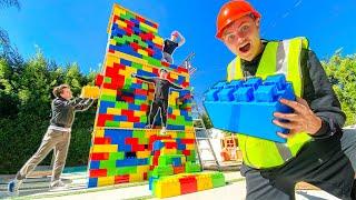 BUILDING A HUGE 3 STORY LEGO HOUSE!!