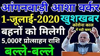 आंगनबाड़ी आशा वर्कर 1-जूलाई-2020 मानदेय मुख्य समाचार | Anganwadi Asha Salary Today Latest News 2020