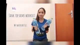 Basic Home Tank Top Arms Workout featuring Bottled Water