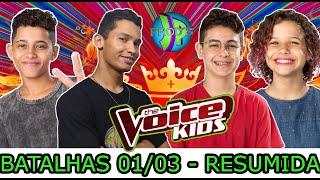 ♫ RESUMO TOP 10 MELHORES BATALHAS 01/03  #2 THE VOICE KIDS BRASIL 2020 [ JP_PROD´S ]