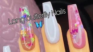 Long Butterfly Nails 