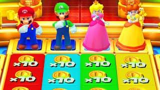 Mario Party 10 - Minigames - Mario vs Luigi vs Peach vs Daisy
