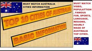 TOP 10 AUSTRALIA CITIES BASIC INFORMATION