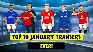 ✍️Top 10 January Transfers EVER!✍️ (Feat Van Dijk Mahrez Vidic Bruno and More)