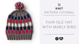 How to Knit a Polka Dot Fair Isle Hat | Free Pattern | With Marly Bird